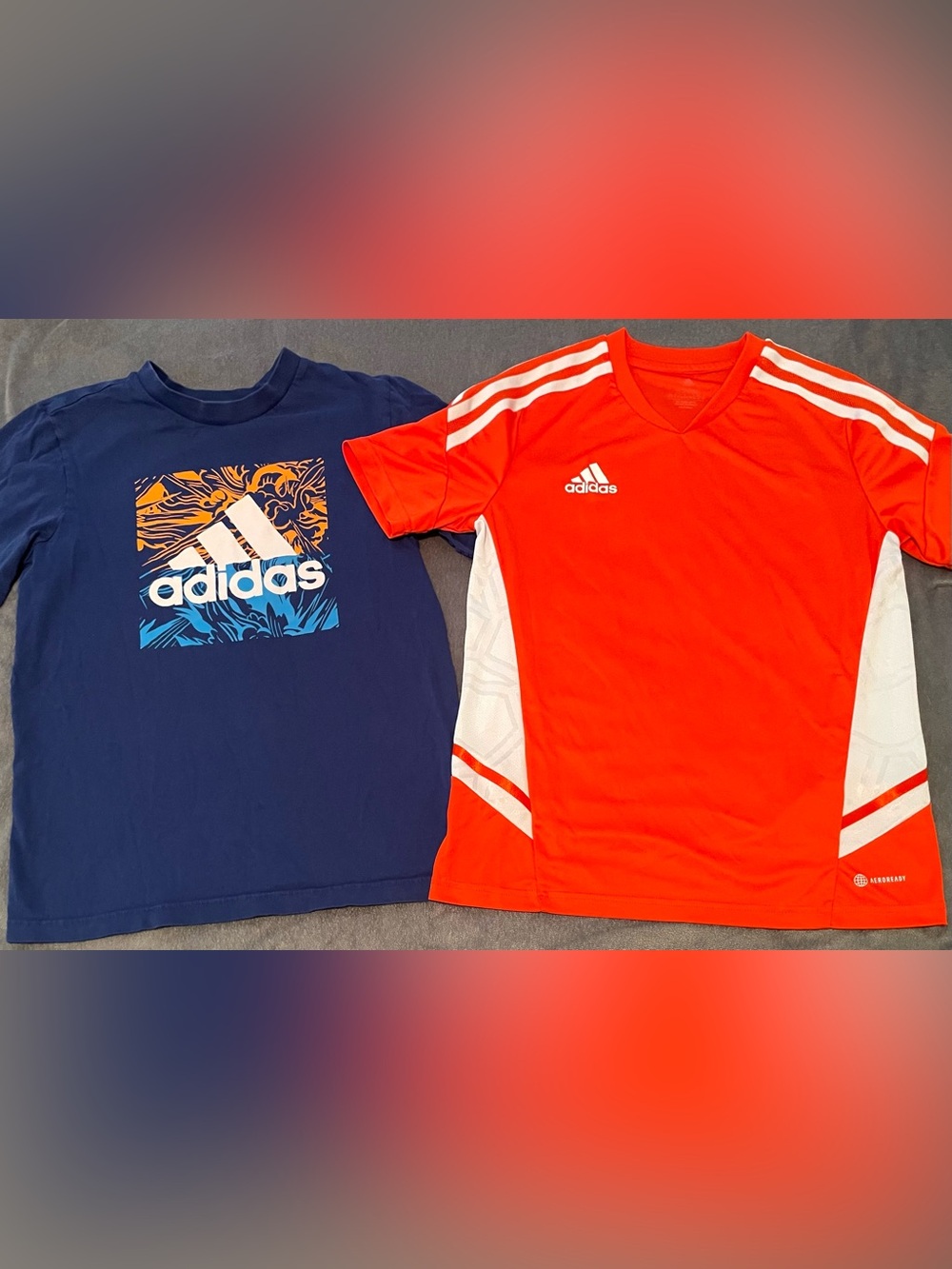 2FOR$10 Youth L Adidas Jersey EUC + Tee